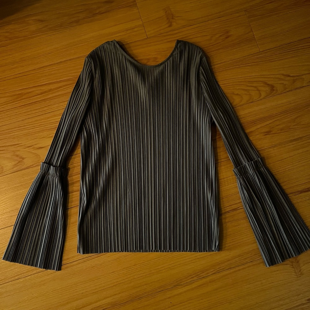 Topshop long sleeve grey top